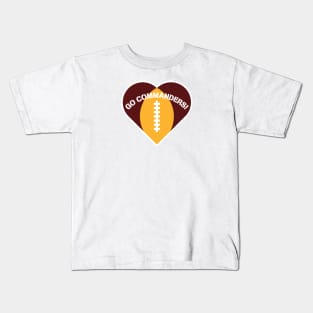 Heart Shaped Washington Commanders Kids T-Shirt